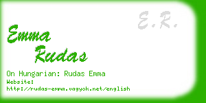 emma rudas business card